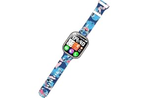 FSJENCIP T800 Stitch - Orologio da polso da donna, da uomo, Stitch per bambini, con Bluetooth/Telefono/Messaggi/Monitor del sonno/Pedometro/Musica
