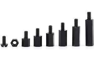 WALFRONT 250Pcs M2 Nylon Entretoises Hexagonales Vis Ecrou Entretoises Mâle Filetée Assortiment Kit avec une Boîte de Rangement