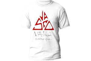 Createe Vasco Rossi t Shirt - Maglietta Siamo Qui 100% Cotone