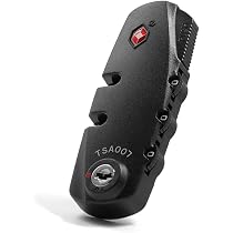 Cadenas à Combinaison TSA 007 - Pour Valise Et Bagages - 3 Chiffres Réinitialisables - Noir - Voyage Aérien