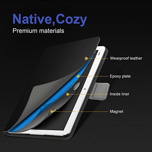 Huawei MediaPad M3 Lite 10.1 hülle, IVSO hochwertiges PU Leder Etui hülle Tasche Case – mit Standfunktion, super 360° Anti-Wrestling, ist für Huawei MediaPad M3 Lite 10.1 Tablet-PC perfekt geeignet (Schwarz) - 7