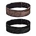 eBoot 2 Pack Velvet Wig Grip Band Comfort Head Hair Band Adjustable Fastern, Brown and Black