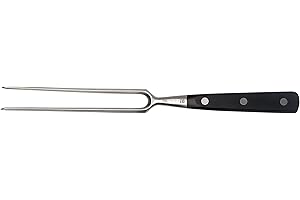 FMprofessional - Tenedor de Carne para filetes, asados y Verduras de Fackelmann, Tenedor para Barbacoa con Puntas largas, Tenedor para trinchar para Girar y Fijar Carnes y Coser, Color Plateado