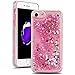 Produktbild SMART LEGEND für iPhone 7 Hardcase Liquid Hülle Glitter Case Hartschale Transparent Schutzhülle Handyhülle Fließen Flüssig Schwimmend Premium Shiny Glanz Sparkle Bling Diamant Strass Tasche Skin Schale Hart PC Clear Kristall Handytasche Etui - Kleines Herz Rose Rot