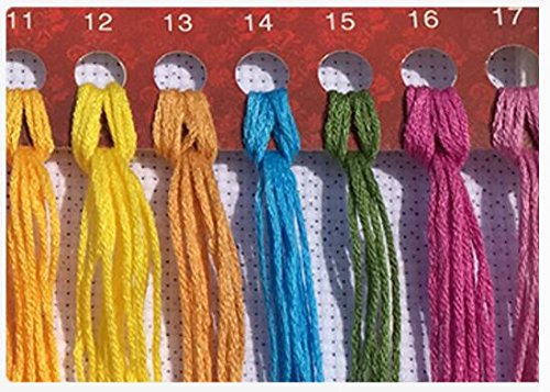 Starlit 21488 – DIY Kreuzstich Vollnadel Stickerei Set Nähzeug Malerei Rose Größe 58×50 cm - 6