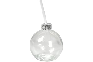 Seaside No.64 - Bicchieri a forma di Natale con cannuccia per decorazione e bevande preferite – Contenitori con cannuccia come elemento accattivante sulla tua lavagna (sfera dell'albero)