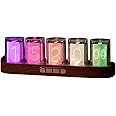 Adventurers Simulation Nixie Tube Clock, RGB Desk Clock, LED Tube Desk Clock with Imitation Wood Base & 24 Hour Clock, Suitable for Decorating Under Computer Monitor & on Bedside Table in Bedroom