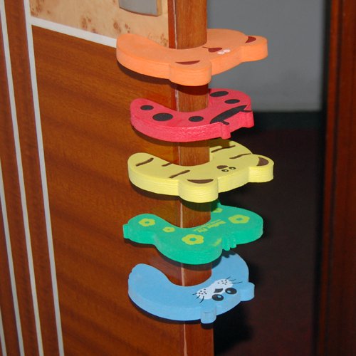 Yahee 5 Stück Schaumstoff Tisch Türstopper Türstop Türstopp Jammer Fingerklemmschutz für Baby Kinder Kindersicherung - 4