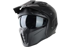 VINZ Kioto Casco Jet con Visera Solar | Casco Streetfighter para Scooter & Moto & Vespa | ECE 22.06 Homologado | En Tamaño XS - XXL | para Hombre y Mujer