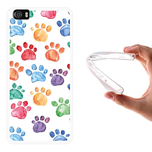 Funda Xiaomi Mi5  WoowCase   Xiaomi Mi5   Funda Silicona Gel Flexible Huellas Perro  Carcasa Case TPU Silicona - Transparente