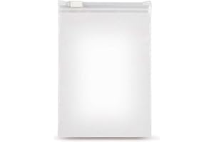 EPCOMMERCE 10 buste di plastica richiudibili con chiusura lampo a scorrimento in formato 320 x 440 mm, 60 micron di spessore, sacchetti per vestiti ed alimenti