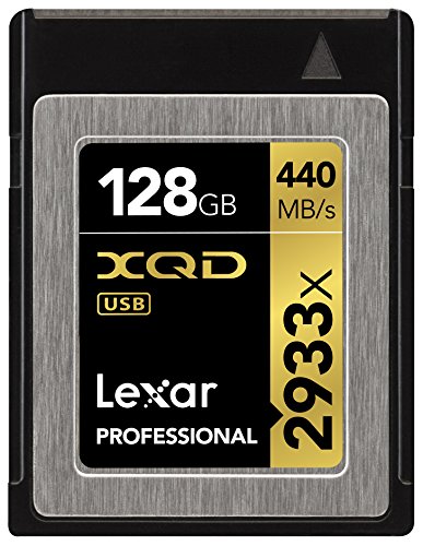 Lexar Professional 2933x 128GB XQD 2.0-Karte (Bis zu 440MB/s Lesen) w/USB 3.0 Reader - LXQD128CRBEU2933BN