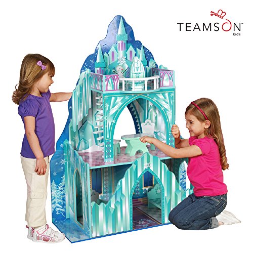 Teamson Kids - Ice Castle Wooden Doll House with 6 pcs Furniture for 12 inch Dolls