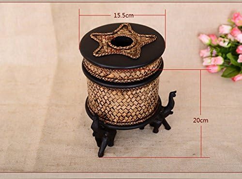 XX&amp;GXM High-end retro elephant creative bamboo tissue box wood in South-East Asia to prepare lavish cartons , h 20*15.5CM