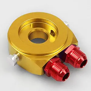 Drunkers M20X1.5 Oil Filter Pressure Cooler Gauge Sandwich Plate Adapter Gold