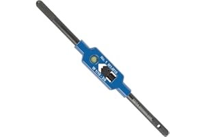 GSR Stahl-Windeisen mit Zentrierauge | Gr. 2 (M4–M12) | Verstellbarer Gewindebohrer-Halter mit Vierkantaufnahme | Aus Edelstahl | Brünierte Griffe | Werkzeughalter für Handgewindeschneider