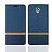 Price comparison product image Lenovo P2 Case, SunFay Flip PU Leather Case Cover Wallet Protective for Lenovo P2 with Card Slot and Stand Feature - Blue