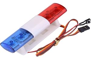 Keenso RC Police Light, Red and Blue Police Flashing Light LED Warning Light Suitable for RC Model Car Truck AccessoryParts of car mold