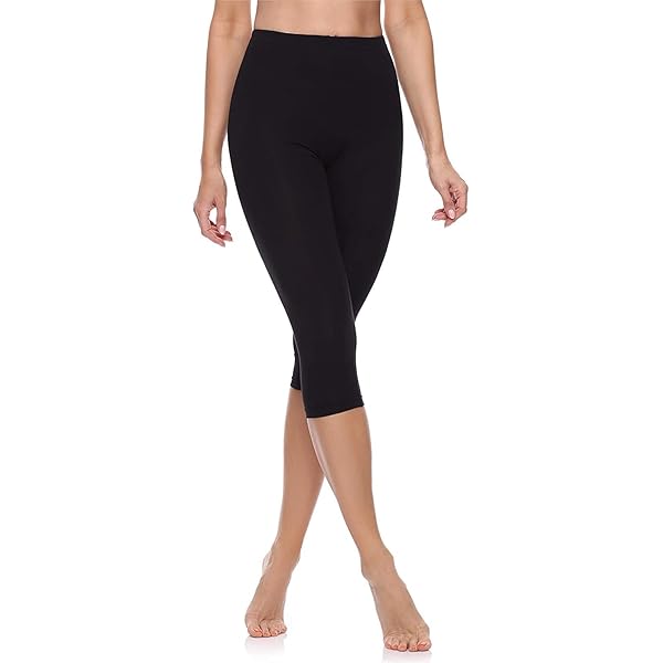 Leggings Capri Donna In Cotone Stretch - Nero Taglia L, Comfort Estivo - Foto 3