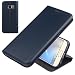 Produktbild Nouske Lederklapphülle für Samsung Galaxy S7 Tasche Hülle Handgefertigt geschwungene Kanten mit Aufsteller und Kartenfach TPU Schutzhülle Cover Marineblau.