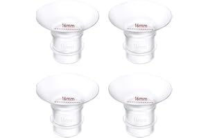 GOCROWEEN 4 Stücke Flanscheinsätze 16mm für Momcozy M9/M6/M5/S12 Pro/S9 Pro/Medela/Spectra/Bellababy/Lansinoh/Elvie/Nuliie/KISSBOBO/ANWIKE 24mm milchpumpe,für 24mm Flansch/Schild der meisten Pumpen