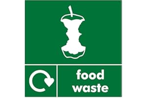 BLOSSOM PRINT Recycle Sign Size 120mm x 120mm self adhesive vinyl Ideal for use on bins for home owners and businesses (Food Waste)