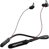 Amazon Basics in-Ear Bluetooth 5.0 Neckband with Up to 30 Hours Playtime, Magnetic Earbuds, Voice Assistant, Dual Pairing and