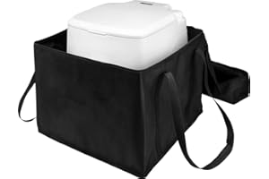 JUTTAUTO Portable Camping Toilet Storage Bag, Nylon Toilet Protector Cover Toilet Carry Bag for Porta Potti 145 165 335 345 365 565 Universal for Camping Caravan Motorhome RV Travel
