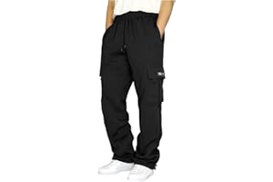 GENERIC Cargo Pants Men’s Casual Fleece Joggers Drawstring Sweatpants Trousers Cotton Stretch Athletic Pants Pockets Work Trousers Men Comfort Tracksuit Bottoms Pants Loose fit Gym Running Sports Pants