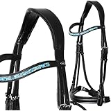 Heinick-Reitsport ~ Trense Comfort Schwedisch Stone Türkis ~ Trensenzaum Warmblut Vollblut