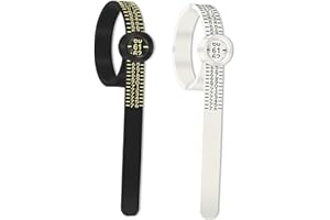 HJDJBD 2 Stück Ringmaß,Ringschablone,Ringmaßband,Ringgrössenmesser,Ringmesser,Ring Sizer,Finger,Ringgröße Messen,Ring Größe Fingerumfang Ermitteln Bestimmen,Measuring,Ringmessgerät,Größenmesser,Fingergröße