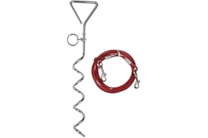 PROPLUS Spiral Stake Ground Anchor for Dog Lead 4 Metres