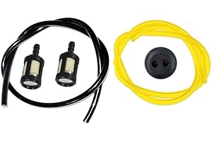 HURI 2X Filtre à Essence avec Tuyau d'essence Joint de Réservoir pour Debroussailleuse Tronconneuse Taille-Haie Tariere