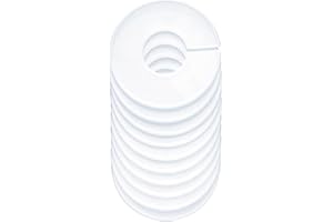 Fokroin 10 Stück Kleiderständer Größen Teiler, Baby Größentrenner Plastik, Runde Kunststoff Größenteiler, Größenfinder Kleiderständer für Kleiderschrank Bekleidungsgeschäft (Weiß)