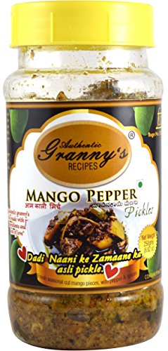 AUTHENTIC GRANNYS RECIPES Mango Pepper Pickle in Sesame Oil 250gms RS.95 (17.00% Off) - Amazon AUTHENTIC GRANNYS RECIPES Mango Pepper Pickle in Sesame Oil 250gms RS.95 (17.00% Off) - Amazon