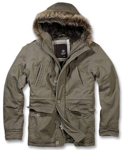 Brandit Herren Vintage Explorer Jacke Oliv Gre XXL
