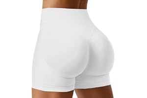 WEISANGMI Gym Shorts for Women Seamless Scrunch Butt Lifting Yoga Shorts Booty Workout Shorts 4.5" Tummy Control Cycling Shorts