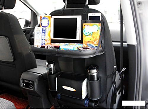 Xinruifeng Car Seat Back Pocket Car Seat Back Organizer Holder iPad/Tablet Hanging Bag Dining Table Car Seat Back Compact Multi-Pocket Car Seat Ipad Hanging Bag Storage Bag PU Leather Waterproof Black