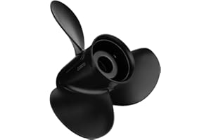 SUUONEE Moteur Hélice, moteur hors-bord en aluminium pour hélice de bateau de 13 1 / 4x17 à 3 lames pour 60-125PH