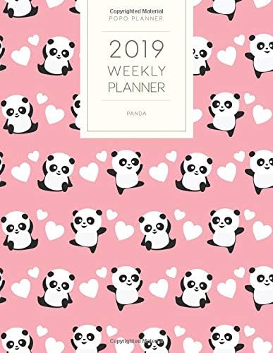 2019 Weekly Planner Panda: Dated With To Do Notes And Inspirational Quotes - Pink Pandas (Cute & Adorable Calendar Diary Book)