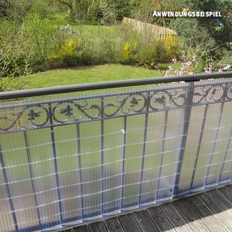 Videx-Sichtschutzmatte Rügen SUNLINE, Kunststoff transparent , 90 x 300cm