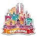 Produktbild 2 x Barcelona Catalunya Spanien Vinyl Aufkleber Aufkleber Laptop Reise Gepäck Auto Ipad Schild Fun # 6381 - 20cm/200mm Wide