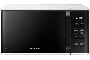Samsung Solo Microwave with Quick Defrost, 23L, White, Ceramic Inside, MS23K3513AW/SG, 1 Year Warranty
