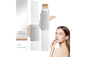 NHPY Foundation Color Changing Stick Con Pennello,Idratante e Leggero,Crema Coprente Con Pennello Che Cambia Colore,Per Tutti i Tipi Di Pelle(Naturale)