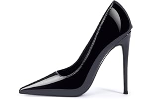 GENSHUO 12CM Scarpe col Tacco Pointed Toe Stiletto - Classiche Donna Tacco Alto Festa Elegante Scarpe de Moda décolleté a Punta Numero,Tacchi a Spillo