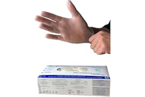 Hurry Jump Gant jetable vinyle Gant médicale jetable certifié CE Non poudré Sans Talc et sans latex Boite de 100 - Taille XL