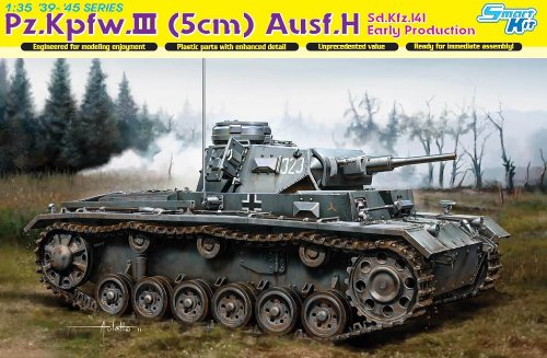 Preisvergleich Produktbild Dragon 500776641 - 1:35 Sonderkraftfahrzeug 141 Panzerkampfwagen.III AusfürH, 5 cm