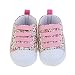 Kingko® Baby Girl Toddler Soft Soled Anti-slip Baby Canvas Floral Shoes Sneaker (12~18 Month, pink)