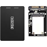 ELUTENG mSATA Caddy mSATA SSD to 2.5" SATA Convertor Adapter SATA III Aluminum 6Gbps for 30mm and 50mm, 2.5 SATA to mSATA SSD