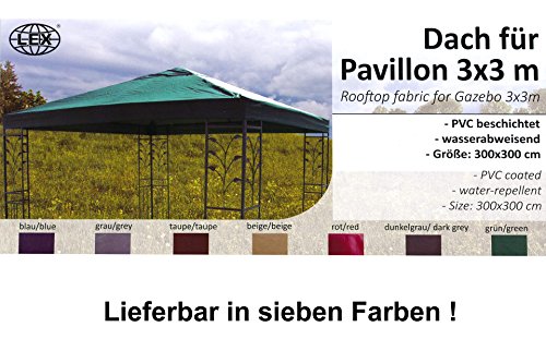Pavillon Ersatzdach 3 x 3 m in Grau Dach Pavillon Pavillion - 5